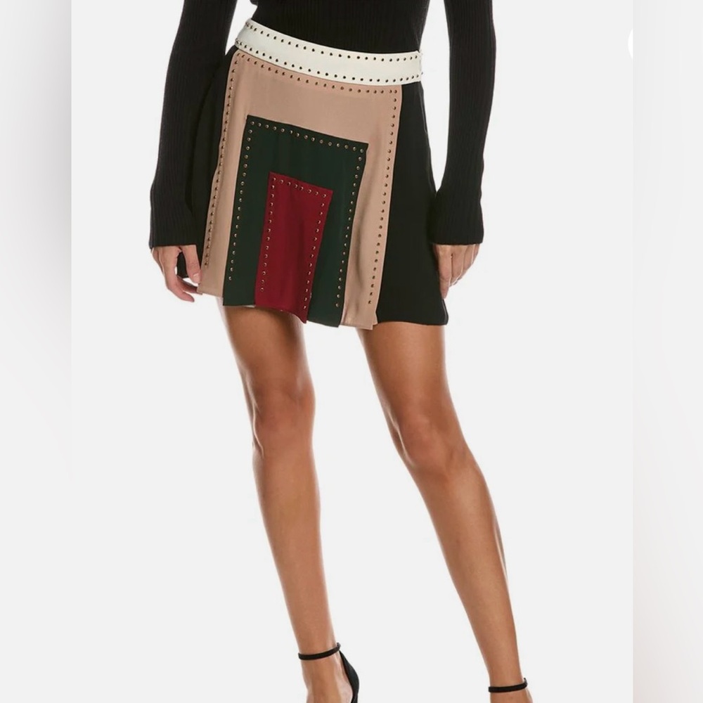 Valentino Studded Silk Skirt EU 38